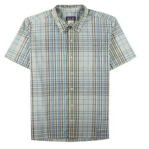Patagonia Other - Patagonia, White Plaid Check Hiking Men's Button Front Camp Shirt, Size XL
